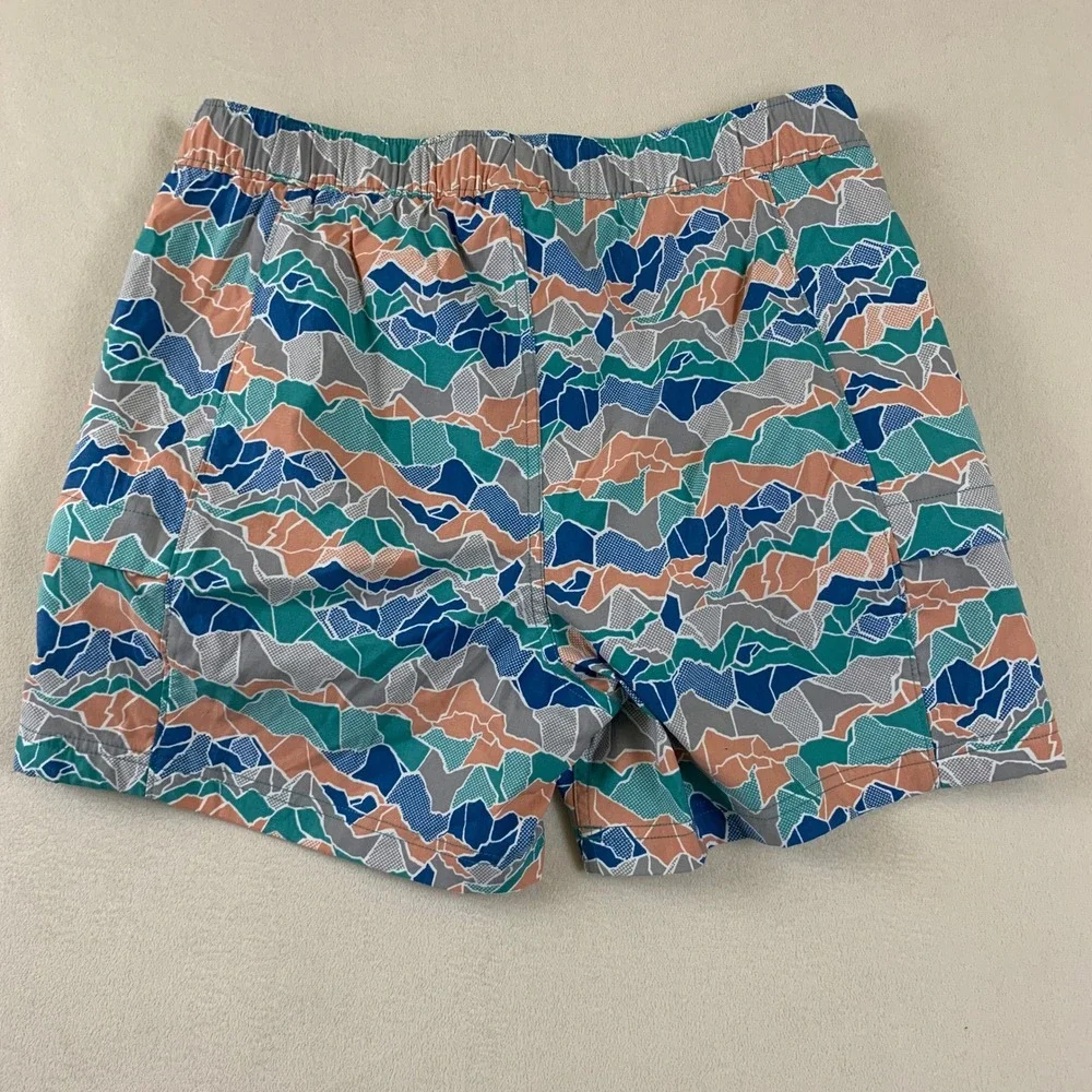 The North Face Mens Class V Belted Shorts Multicolor Topo Print NF0A7QLA Size M‎